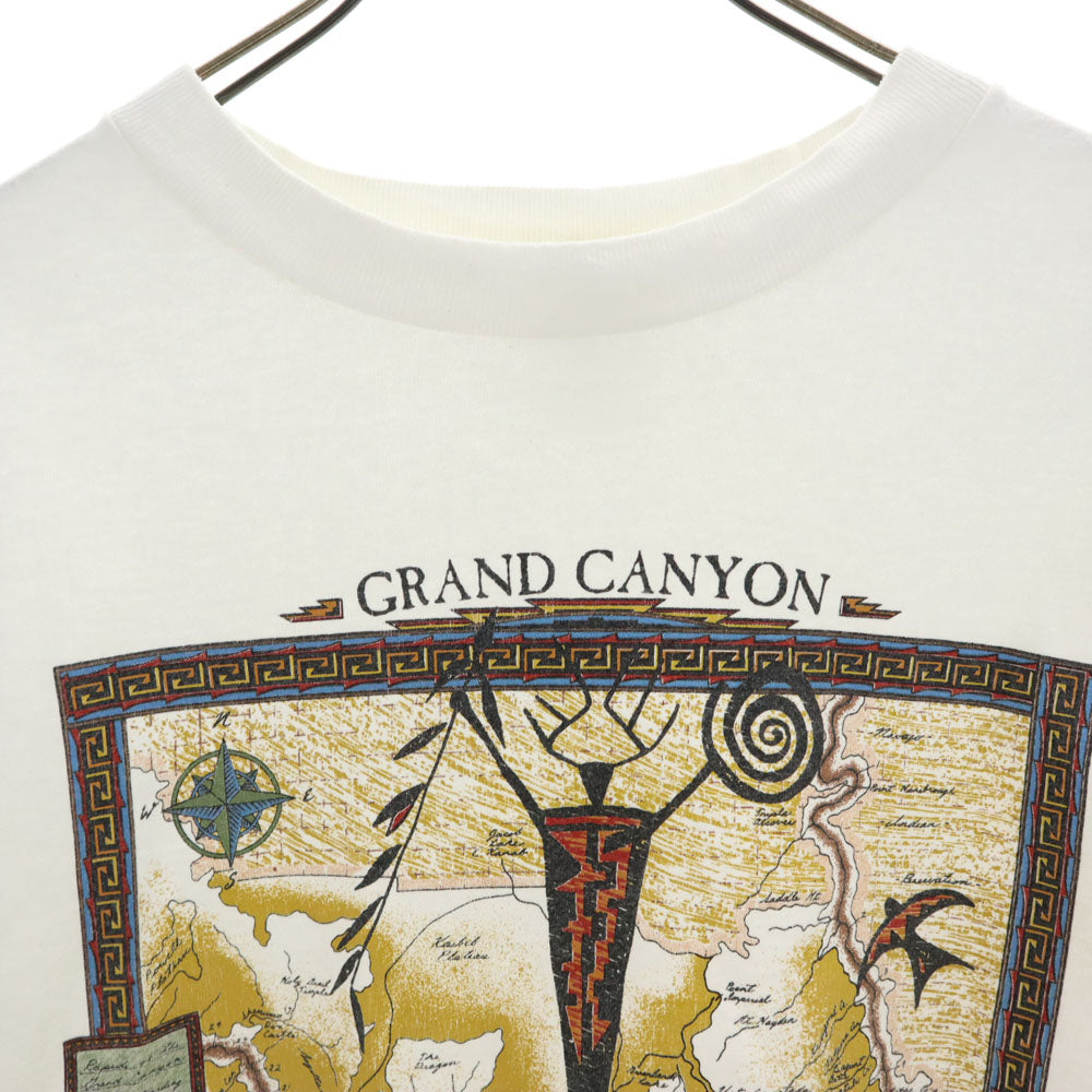 Fred Harvey 90s USA製 オールド プリント 半袖 Tシャツ XL ホワイト系 メンズ