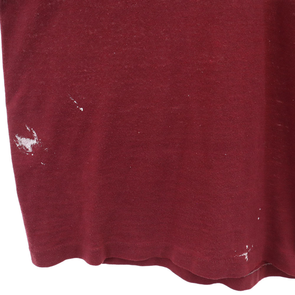 GULF COAST SPORTSWEAR ガルフコーストスポーツウェア 70s USA製 ヴィンテージ 半袖 Tシャツ L ボルドー系 メンズ