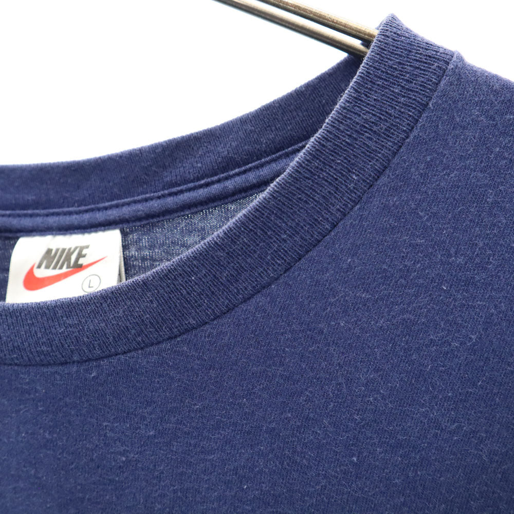 ナイキ 90s オールド USA製 白タグ 半袖 Tシャツ L ネイビー NIKE メンズ