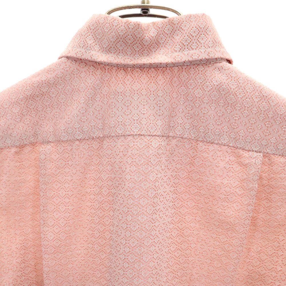 タウンクラフト 70s ヴィンテージ 総柄 半袖 シャツ S オレンジ系 TOWNCRAFT PENN-PREST メンズ