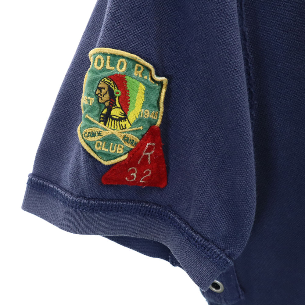 ポロバイラルフローレン 半袖 ポロシャツ L ネイビー系 Polo by Ralph Lauren 鹿の子地 メンズ