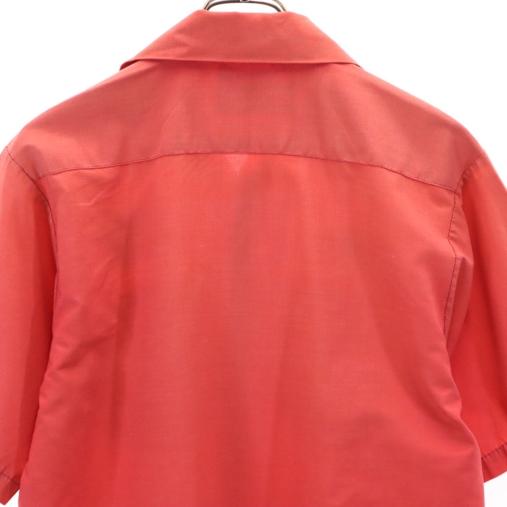 UNIVERSAL OVERALL ユニバーサルオーバーオール 半袖 ワークシャツ M 赤系 メンズ