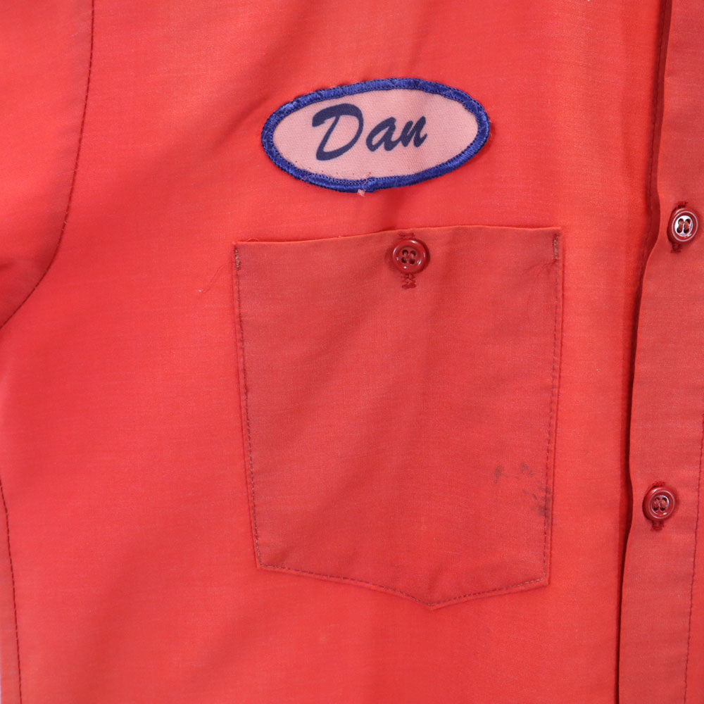 UNIVERSAL OVERALL ユニバーサルオーバーオール 半袖 ワークシャツ M 赤系 メンズ