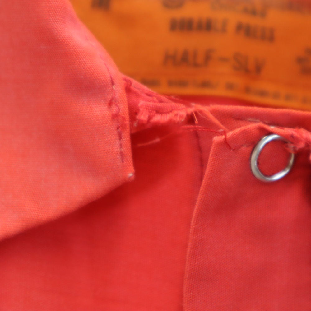 UNIVERSAL OVERALL ユニバーサルオーバーオール 半袖 ワークシャツ M 赤系 メンズ