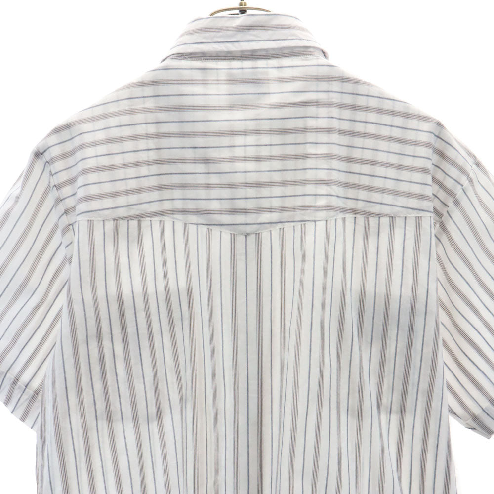 ELY CATTLEMAN エリーキャトルマン 70s 80s ヴィンテージ ストライプ柄 半袖 ウエスタンシャツ 2XL 白系 ビックサイズ メンズ