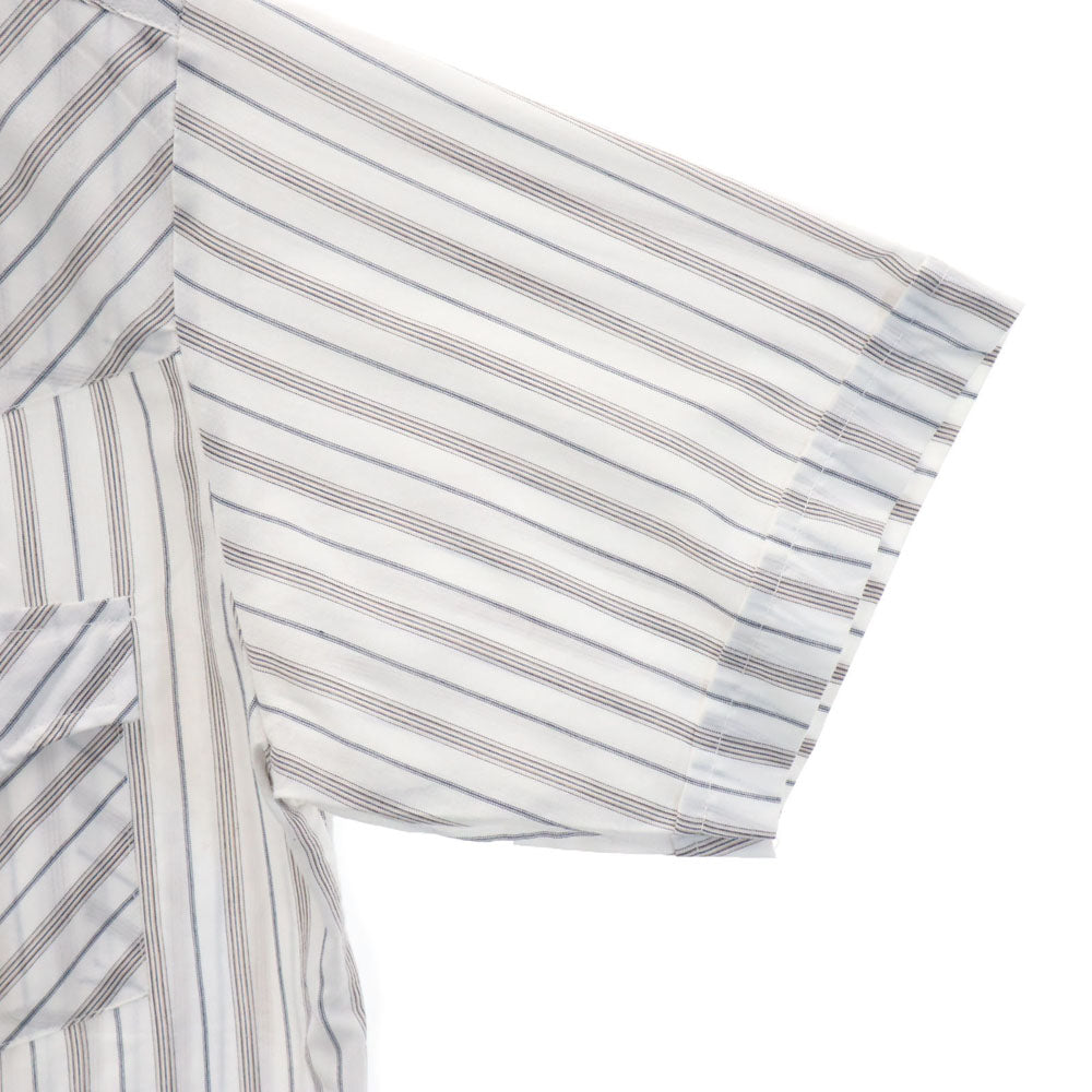 ELY CATTLEMAN エリーキャトルマン 70s 80s ヴィンテージ ストライプ柄 半袖 ウエスタンシャツ 2XL 白系 ビックサイズ メンズ