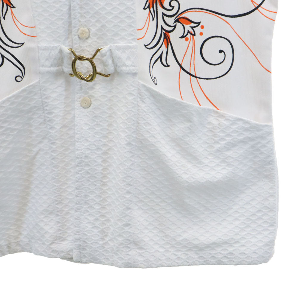 イオラニ 70s 80s ヴィンテージ 半袖 オープンカラーシャツ M ホワイト IOLANI メンズ