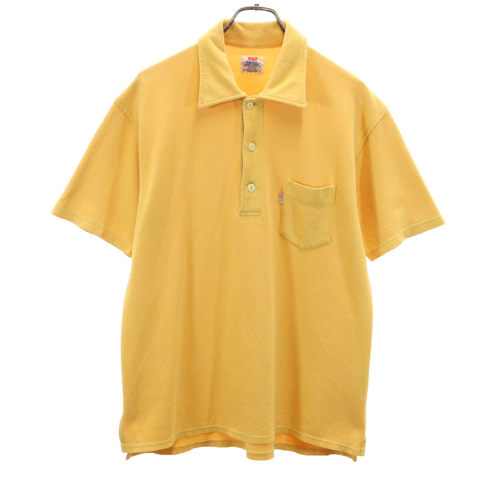 Levi's リーバイス 90s オールド 半袖 ポロシャツ L 山吹色 メンズ