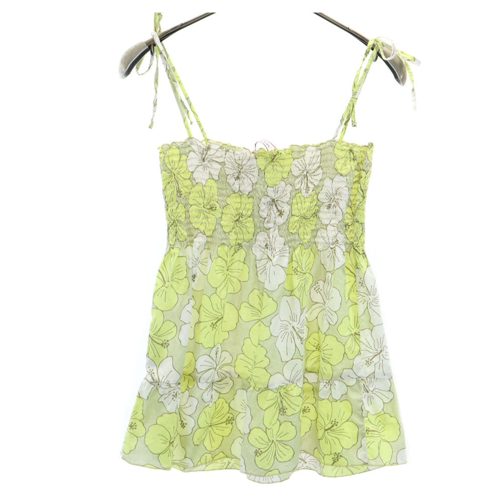 未使用 MAX&CO マックスアンドコー 花柄 キャミソール 38 イエロー ハイビスカス レディース