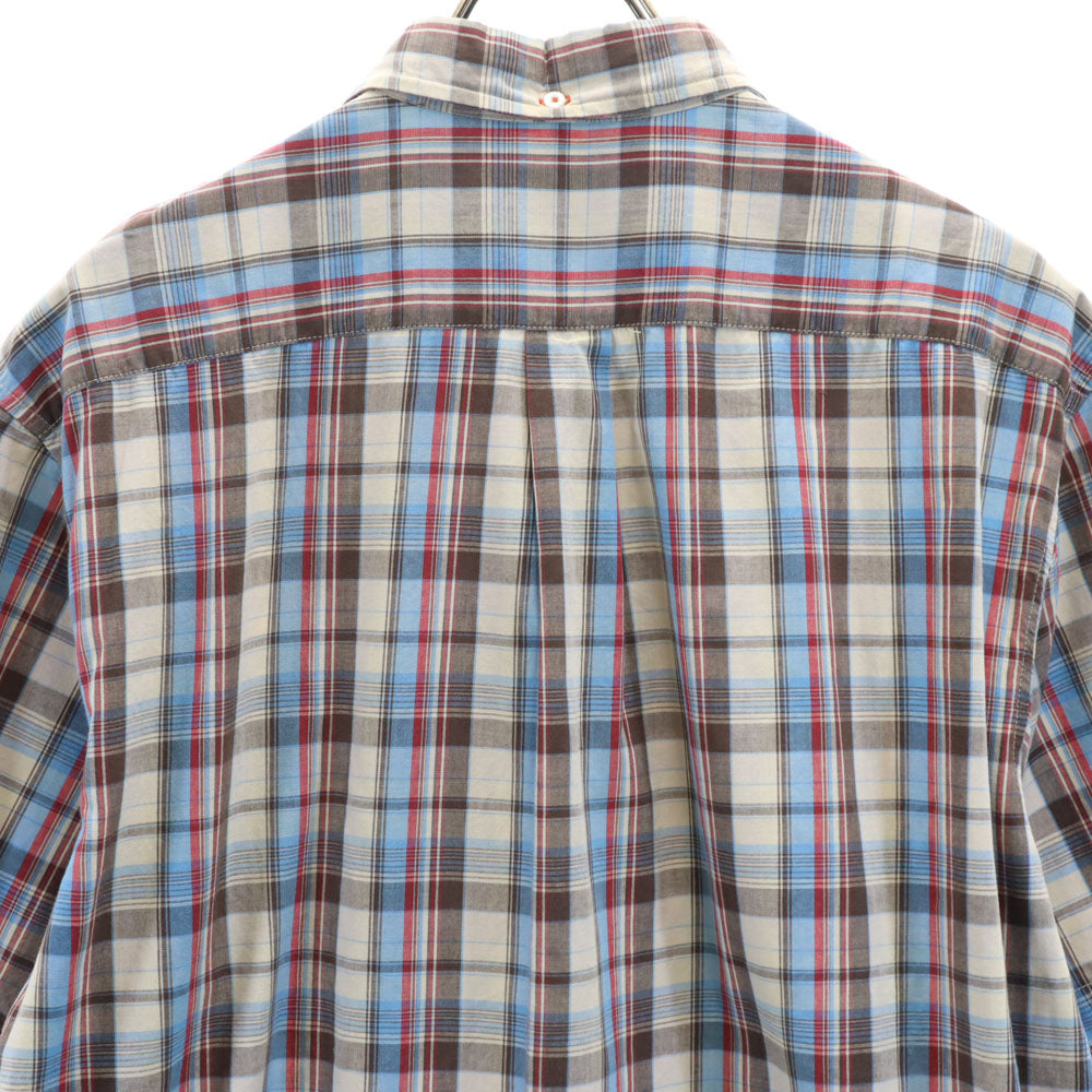 ステューシー 90s USA製 オールド 紺タグ チェック柄 半袖 ボタンダウンシャツ XL STUSSY メンズ