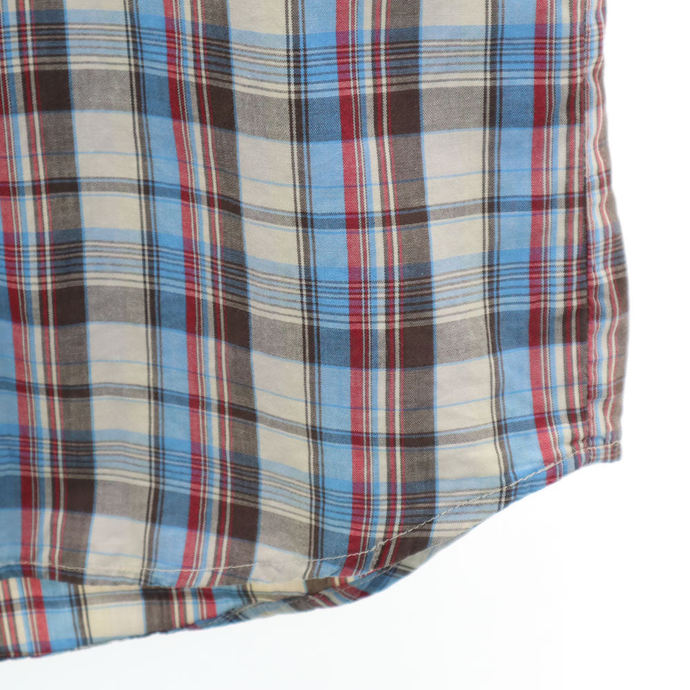 ステューシー 90s USA製 オールド 紺タグ チェック柄 半袖 ボタンダウンシャツ XL STUSSY メンズ