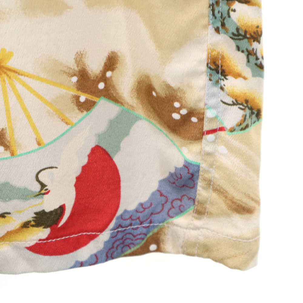 サンサーフ 東洋エンタープライズ 総柄 半袖 アロハシャツ M ベージュ系 SUN SURF 開襟 オープンカラー メンズ