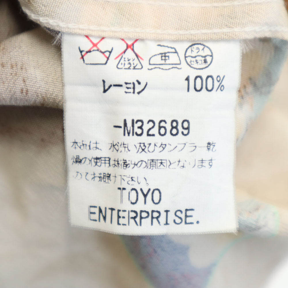 サンサーフ 東洋エンタープライズ 総柄 半袖 アロハシャツ M ベージュ系 SUN SURF 開襟 オープンカラー メンズ