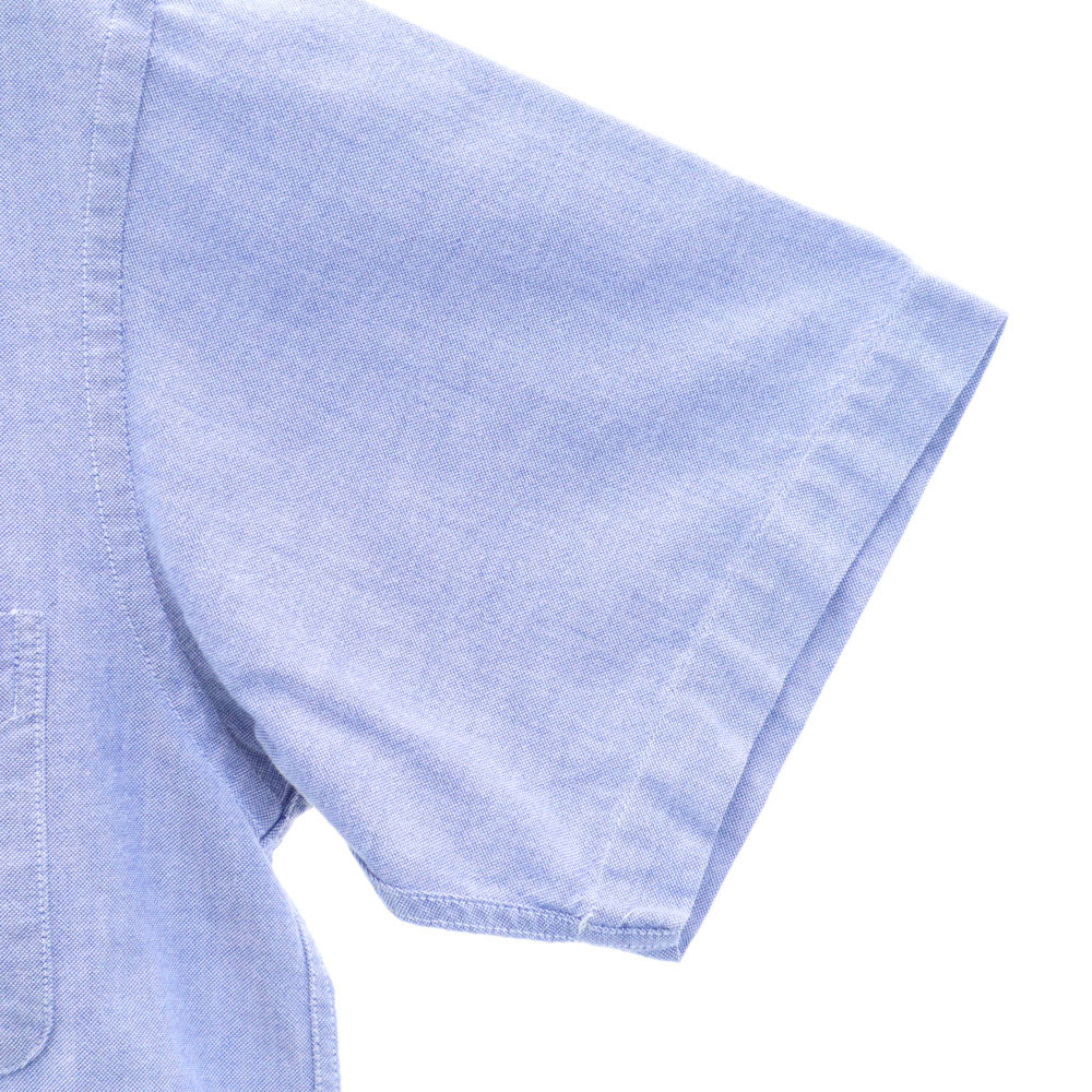 ポロバイラルフローレン 80s 緑タグ ヴィンテージ ボーイズ 半袖 オックスフォード ボタンダウンシャツ 170 ブルー系 Polo by Ralph Lauren キッズ