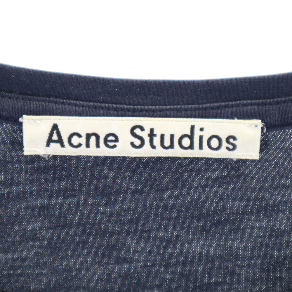 アクネストゥディオズ ポルトガル製 7分袖 Tシャツ XS ネイビー ACNE STUDIOS メンズ