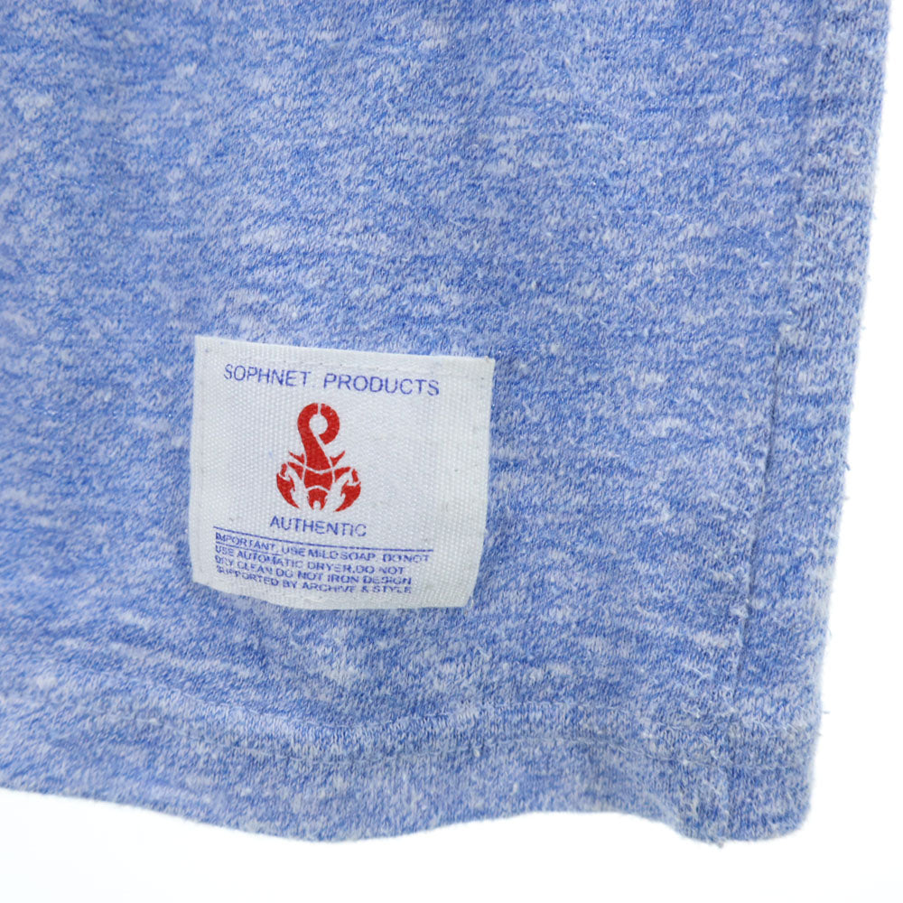 SOPHNET. ソフネット 日本製 半袖 Tシャツ L ブルー系 メンズ
