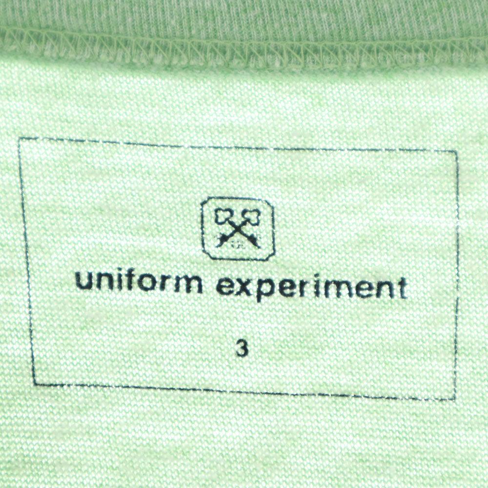 uniform experiment ユニファームエクスペリメント 日本製 半袖 Tシャツ 3 グリーン系 NAVY メンズ