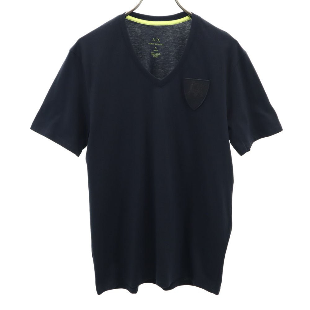 ARMANI EXCHANGE アルマーニエクスチェンジ 半袖 Vネック Tシャツ S ブラック メンズ