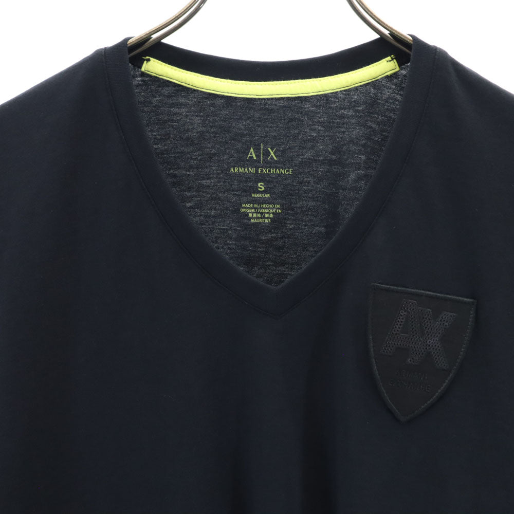 ARMANI EXCHANGE アルマーニエクスチェンジ 半袖 Vネック Tシャツ S ブラック メンズ