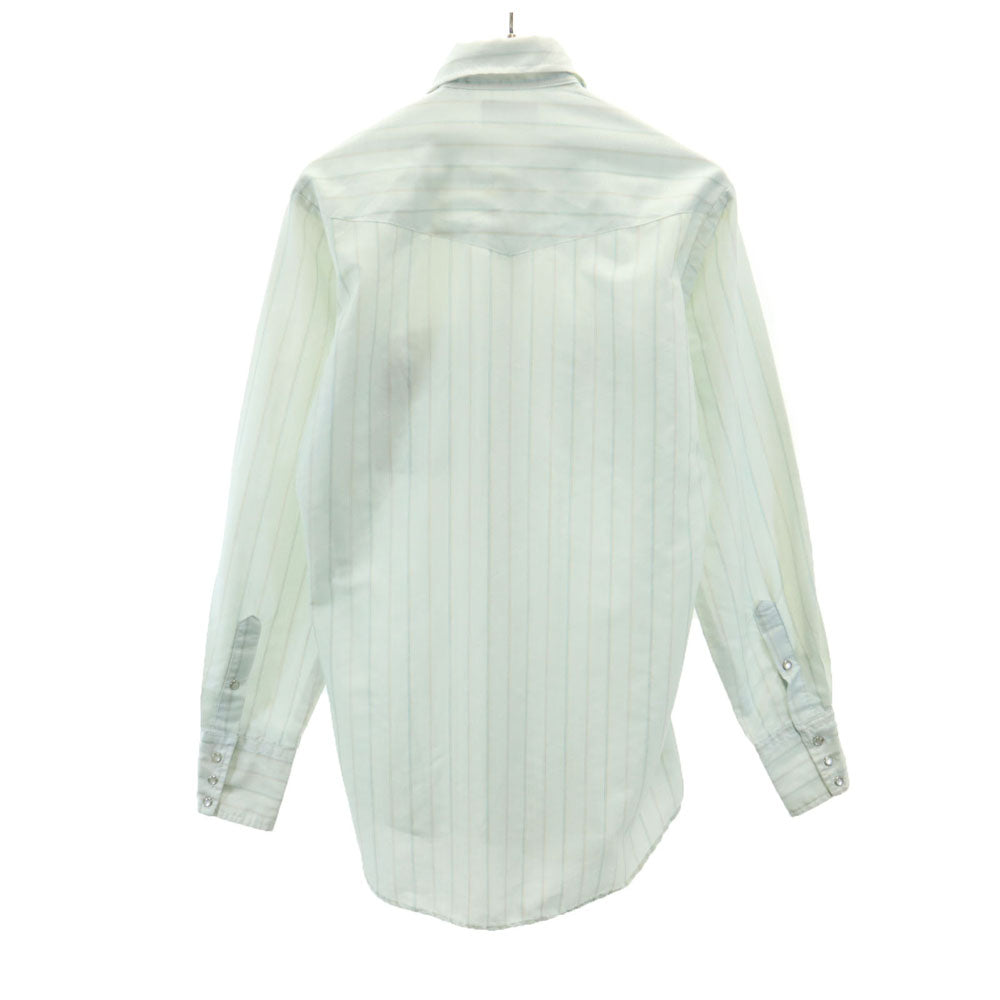 Silver Collection by KARMAN 70s ヴィンテージ ストライプ柄 長袖 ウエスタンシャツ ブルー系 メンズ