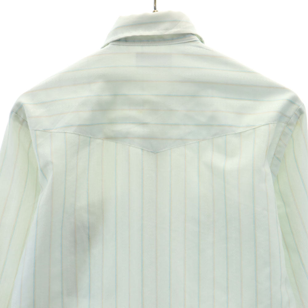 Silver Collection by KARMAN 70s ヴィンテージ ストライプ柄 長袖 ウエスタンシャツ ブルー系 メンズ