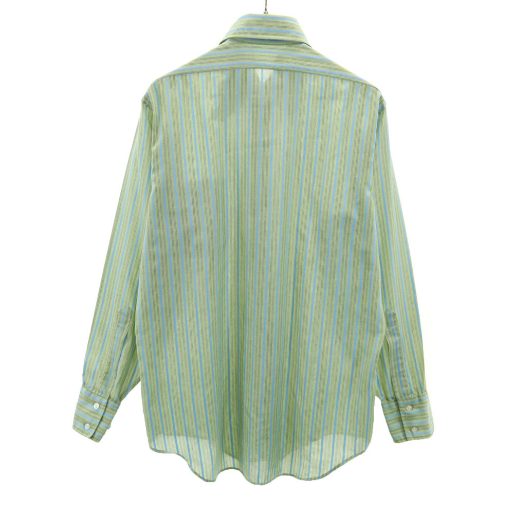 ENOURO BY ENRO 70s ヴィンテージ ストライプ柄 長袖 シャツ グリーン系 メンズ
