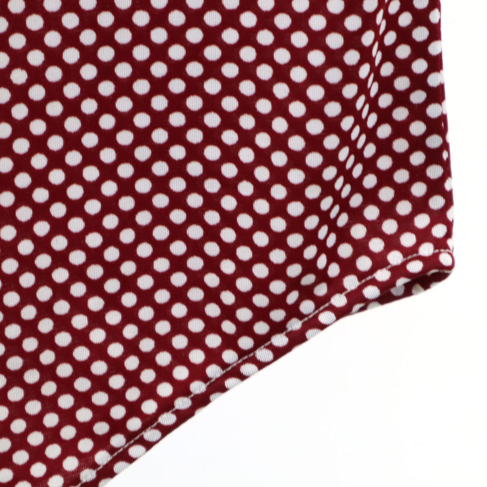 MEDICI 70s ヴィンテージ ドット柄 長袖 シャツ 15-32 レッド系 水玉 メンズ