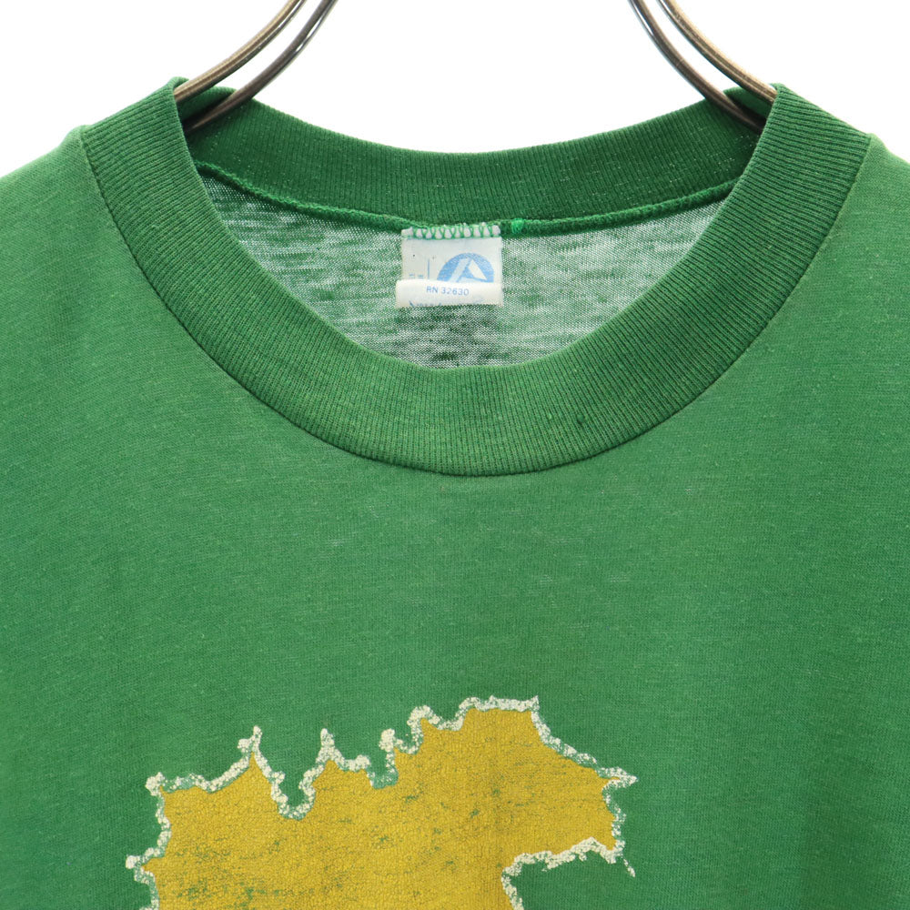 ARTEX アルテックス 70s 80s USA製 ヴィンテージ プリント 半袖 Tシャツ S グリーン メンズ