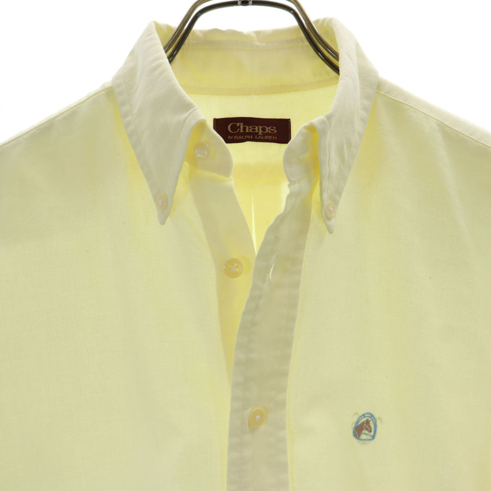 CHAPS チャップス 70s ヴィンテージ 半袖 ボタンダウンシャツ イエロー メンズ