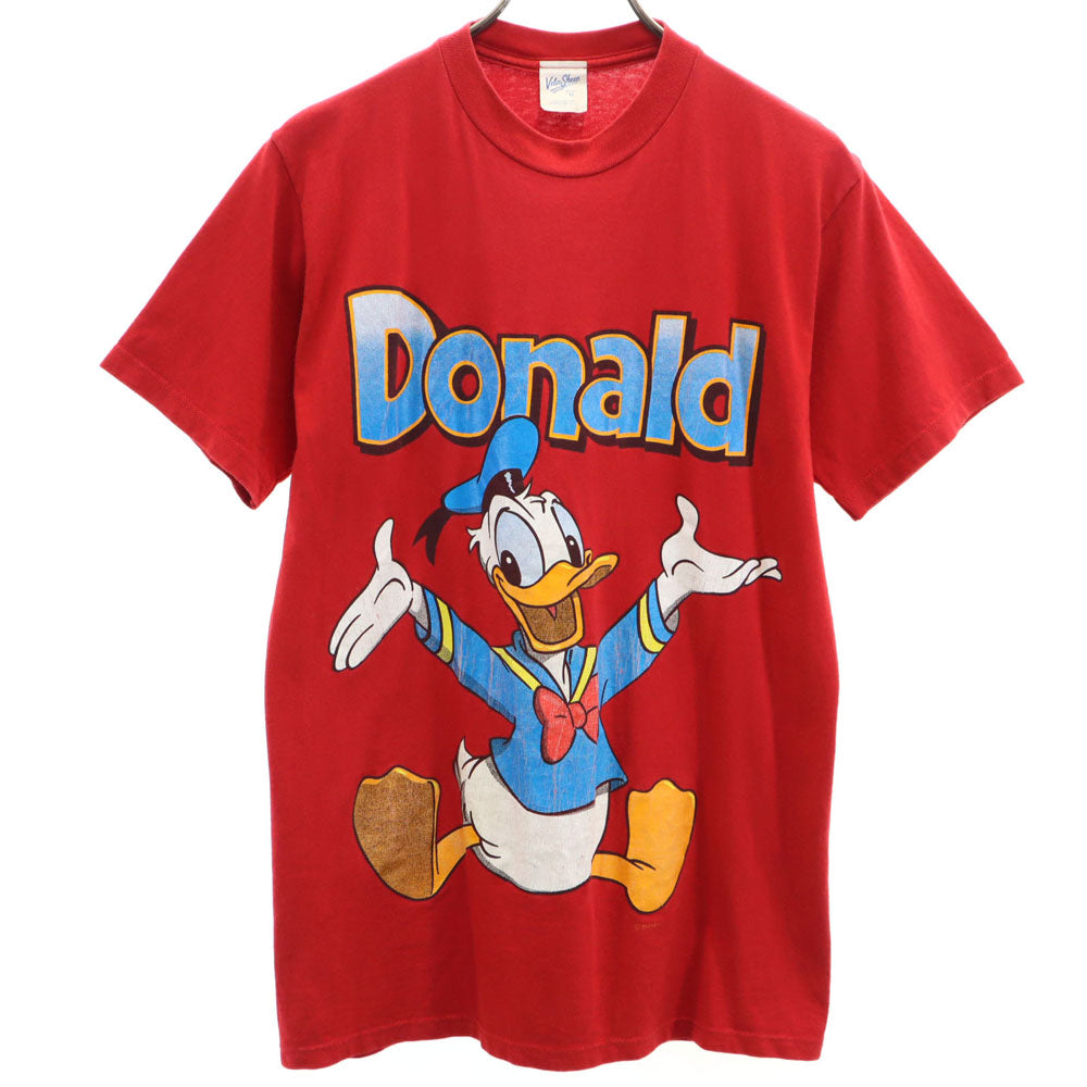 Velva Sheen ベルバシーン 90s USA製 オールド ドナルド プリント 半袖 Tシャツ M レッド メンズ