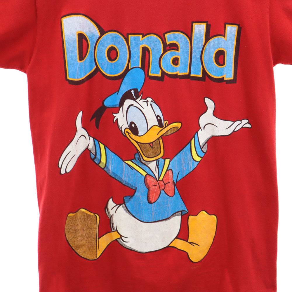 Velva Sheen ベルバシーン 90s USA製 オールド ドナルド プリント 半袖 Tシャツ M レッド メンズ