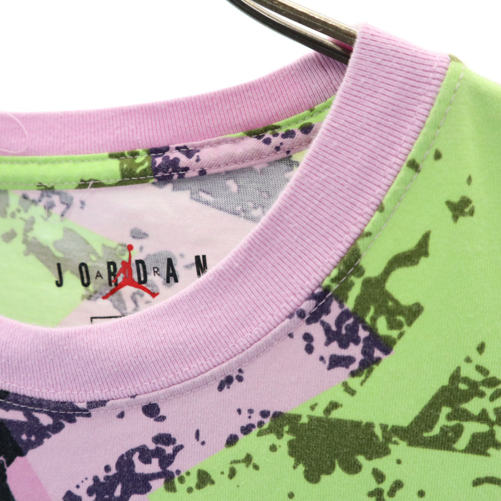エアジョーダン ナイキ 総柄 半袖 Tシャツ XS ピンク系 AIR JORDAN NIKE レディース