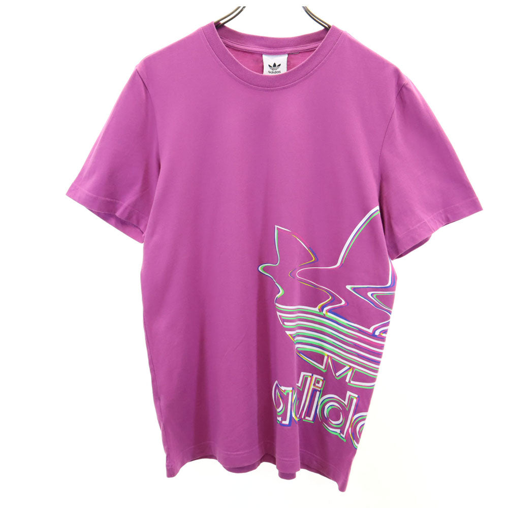 アディダス トレフォイルロゴ 半袖 Tシャツ ピンクパープル系 adidas メンズ