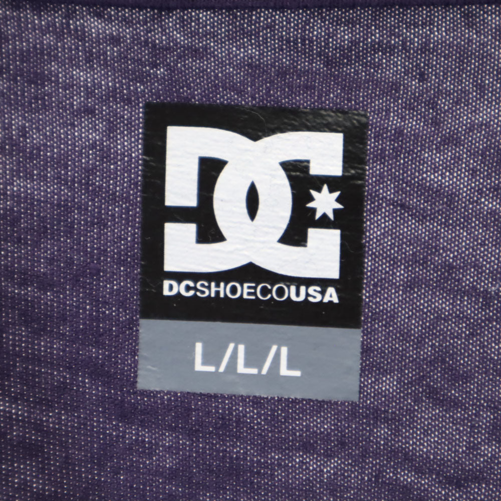 ディーシーシュー バックプリント 半袖 Tシャツ L パープル DC SHOE メンズ