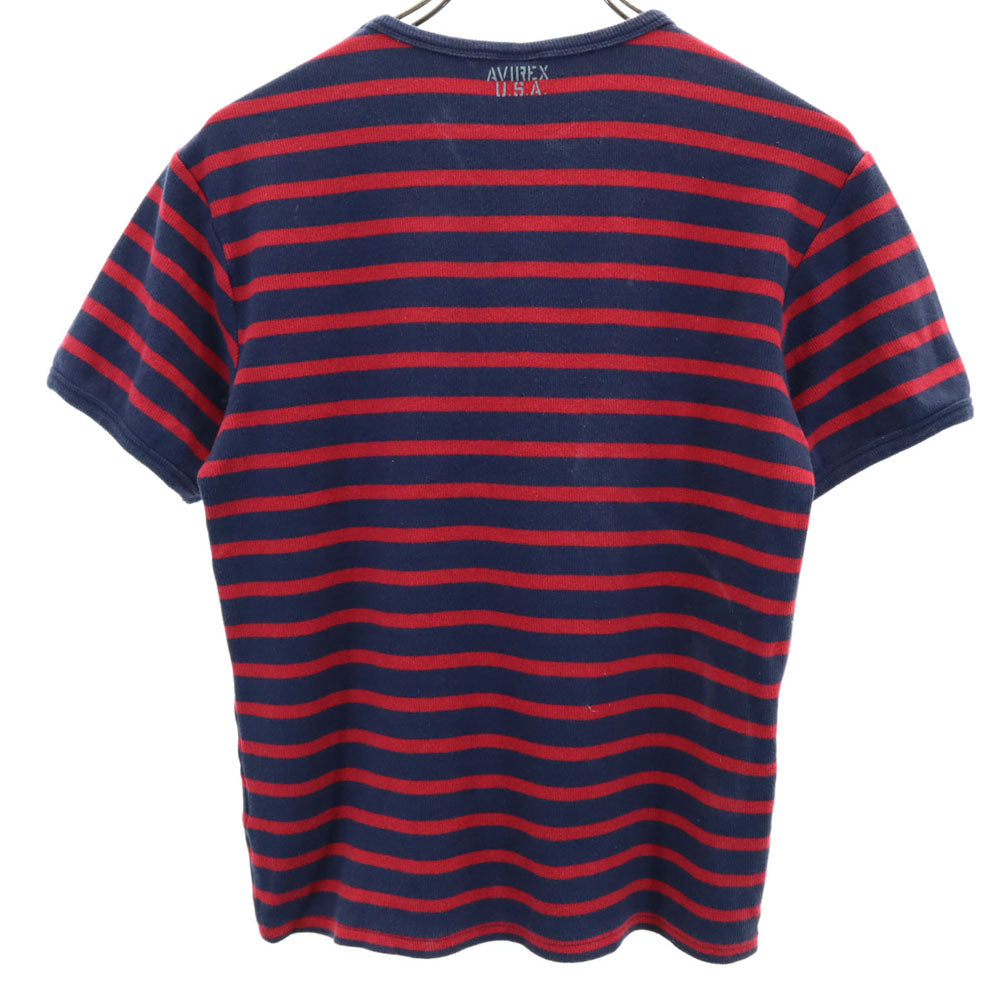 アヴィレックス ボーダー柄 半袖 デイリー Tシャツ M ネイビー 他 AVIREX DAILY メンズ