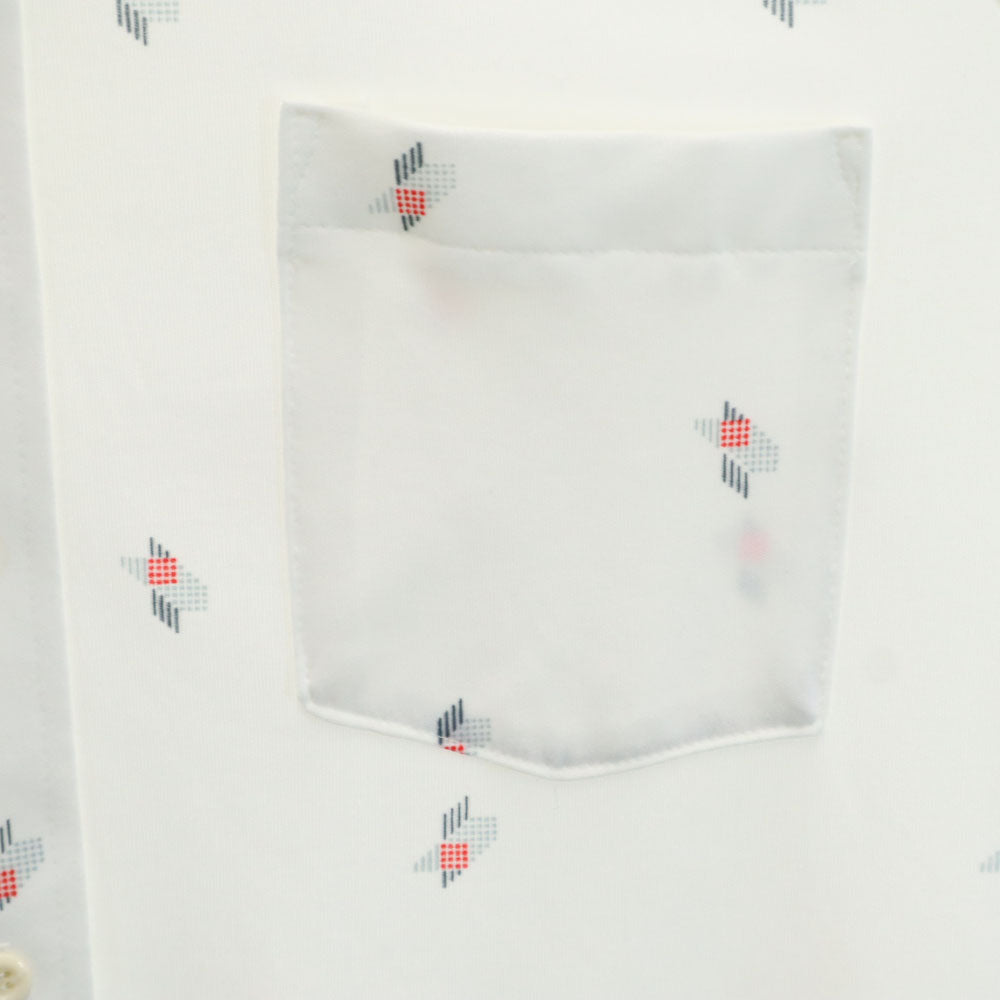 JCPenney ジェイシーペニー 70s ヴィンテージ 総柄 長袖 シャツ ホワイト メンズ