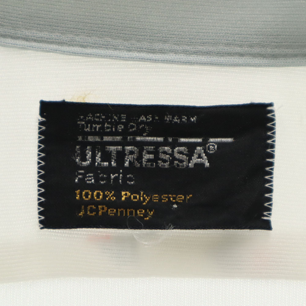 JCPenney ジェイシーペニー 70s ヴィンテージ 総柄 長袖 シャツ ホワイト メンズ