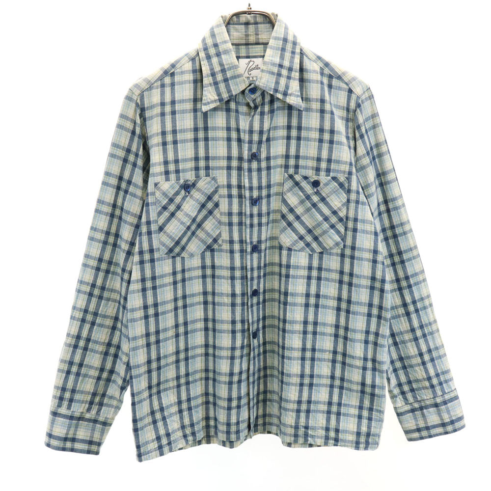 ニードルズ 日本製 長袖 チェックシャツ S ブルー系 Needles メンズ