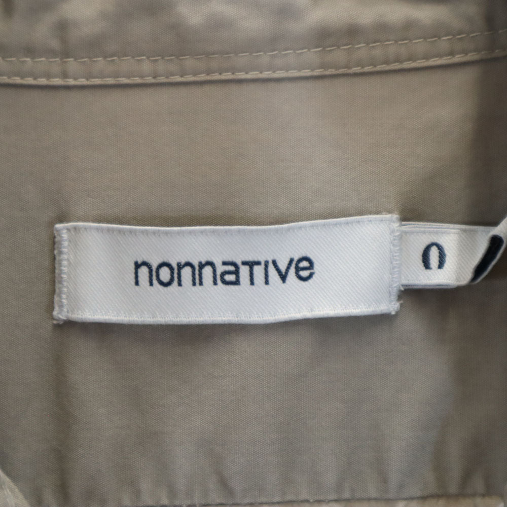 nonnative ノンネイティブ 日本製 長袖 ボタンダウンシャツ 0 グレー メンズ