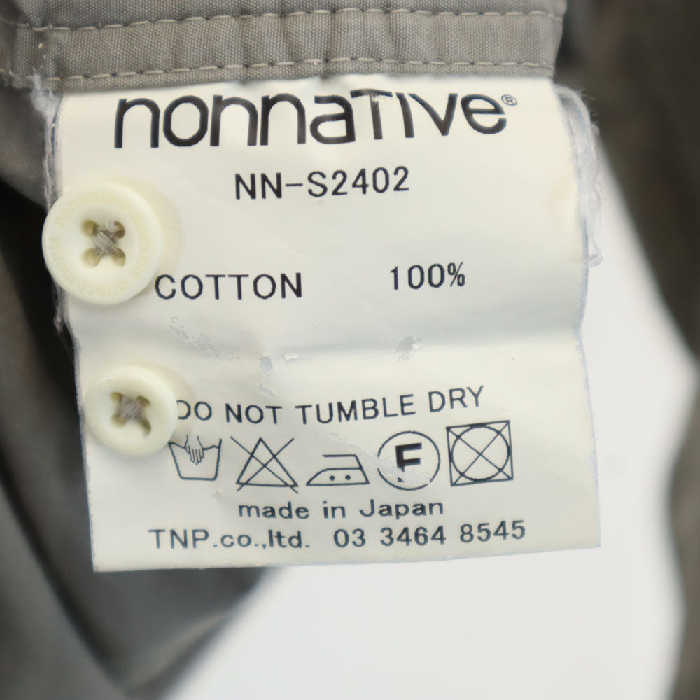 nonnative ノンネイティブ 日本製 長袖 ボタンダウンシャツ 0 グレー メンズ