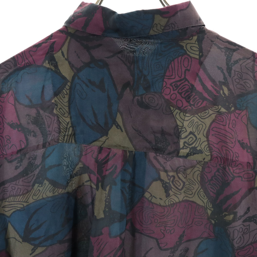 CITY STREETS 90s シルク オールド 総柄 長袖 シャツ L CITY STREETS メンズ