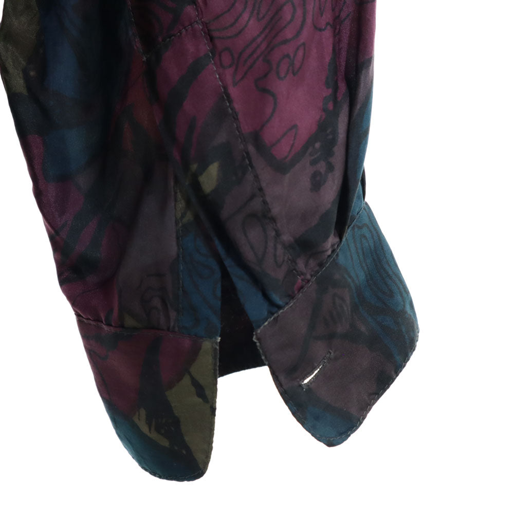 CITY STREETS 90s シルク オールド 総柄 長袖 シャツ L CITY STREETS メンズ