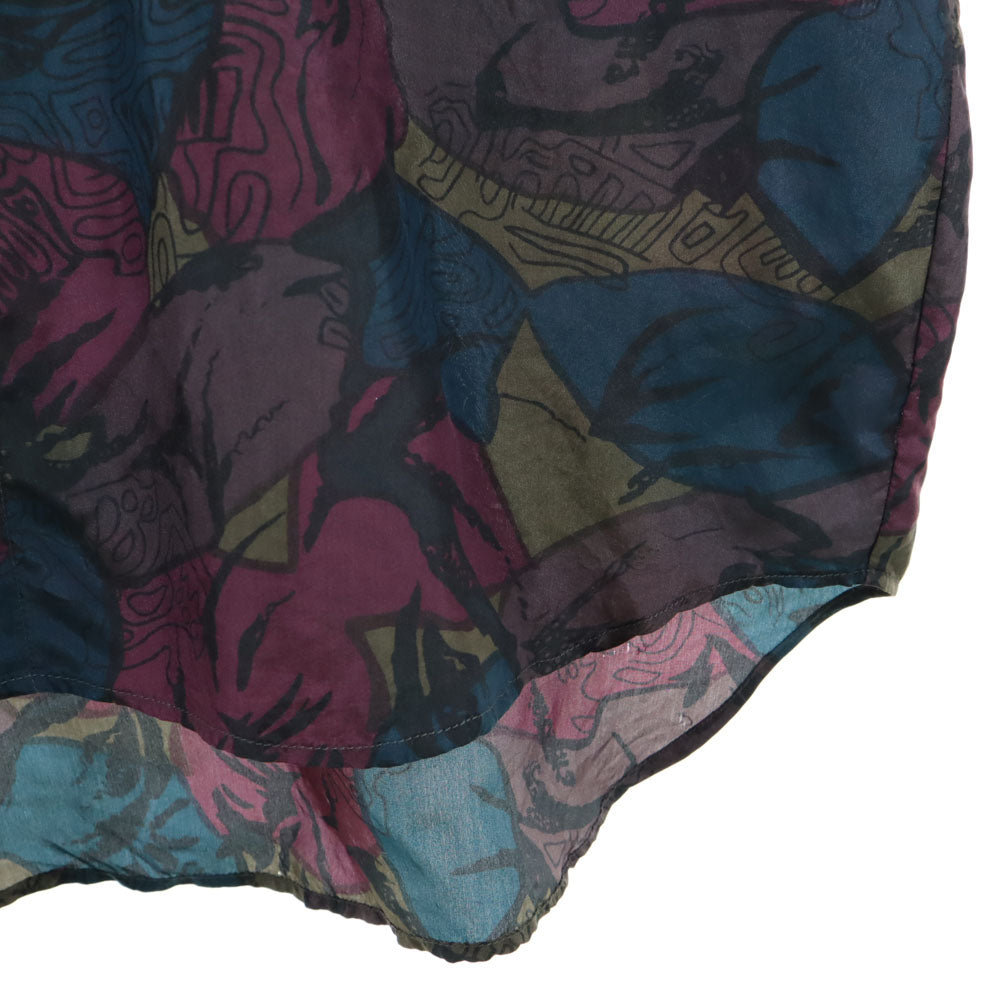 CITY STREETS 90s シルク オールド 総柄 長袖 シャツ L CITY STREETS メンズ