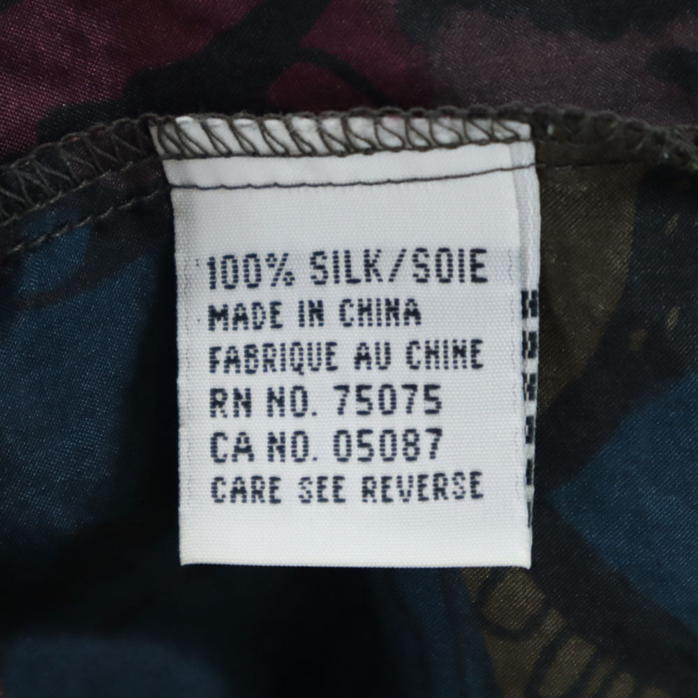 CITY STREETS 90s シルク オールド 総柄 長袖 シャツ L CITY STREETS メンズ