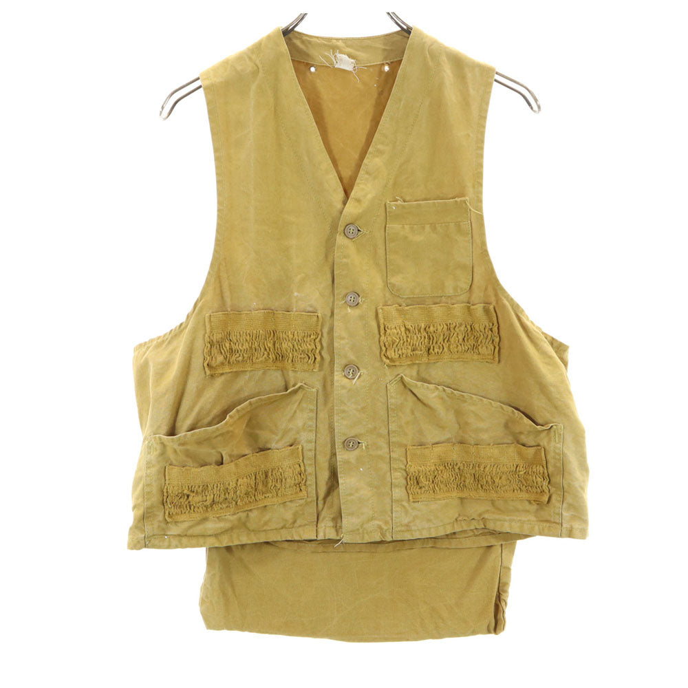 VINTAGE ヴィンテージ 40s 50s ハンティング ベスト イエロー系 メンズ