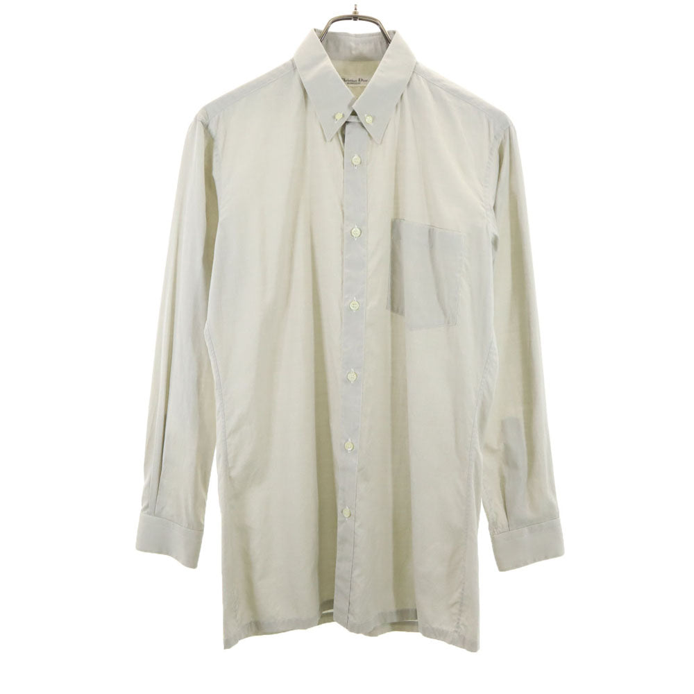 Christian Dior クリスチャンディオール 90s オールド 長袖 シャツ 38 グレー系 メンズ