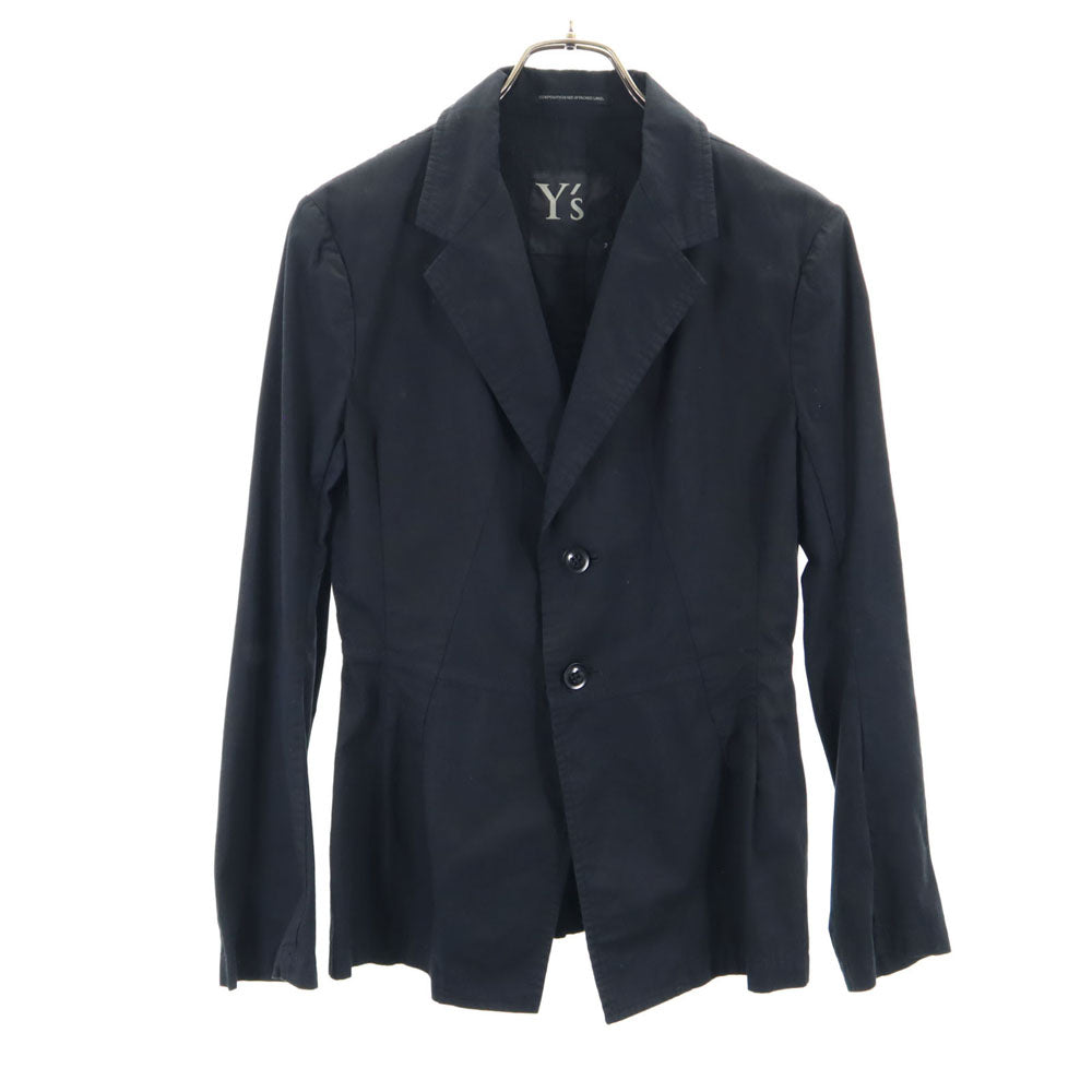 ワイズ 日本製 リネンブレンド テーラードジャケット 2 ブラック Y's レディース