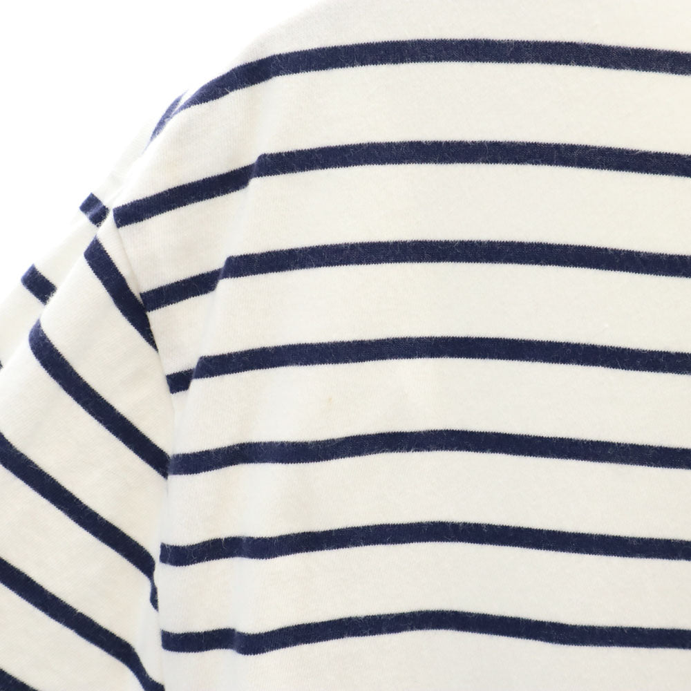 ポロラルフローレン ボーダー柄 半袖 Vネック Tシャツ M ホワイト POLO RALPH LAUREN CUSTOM SLIM FIT メンズ