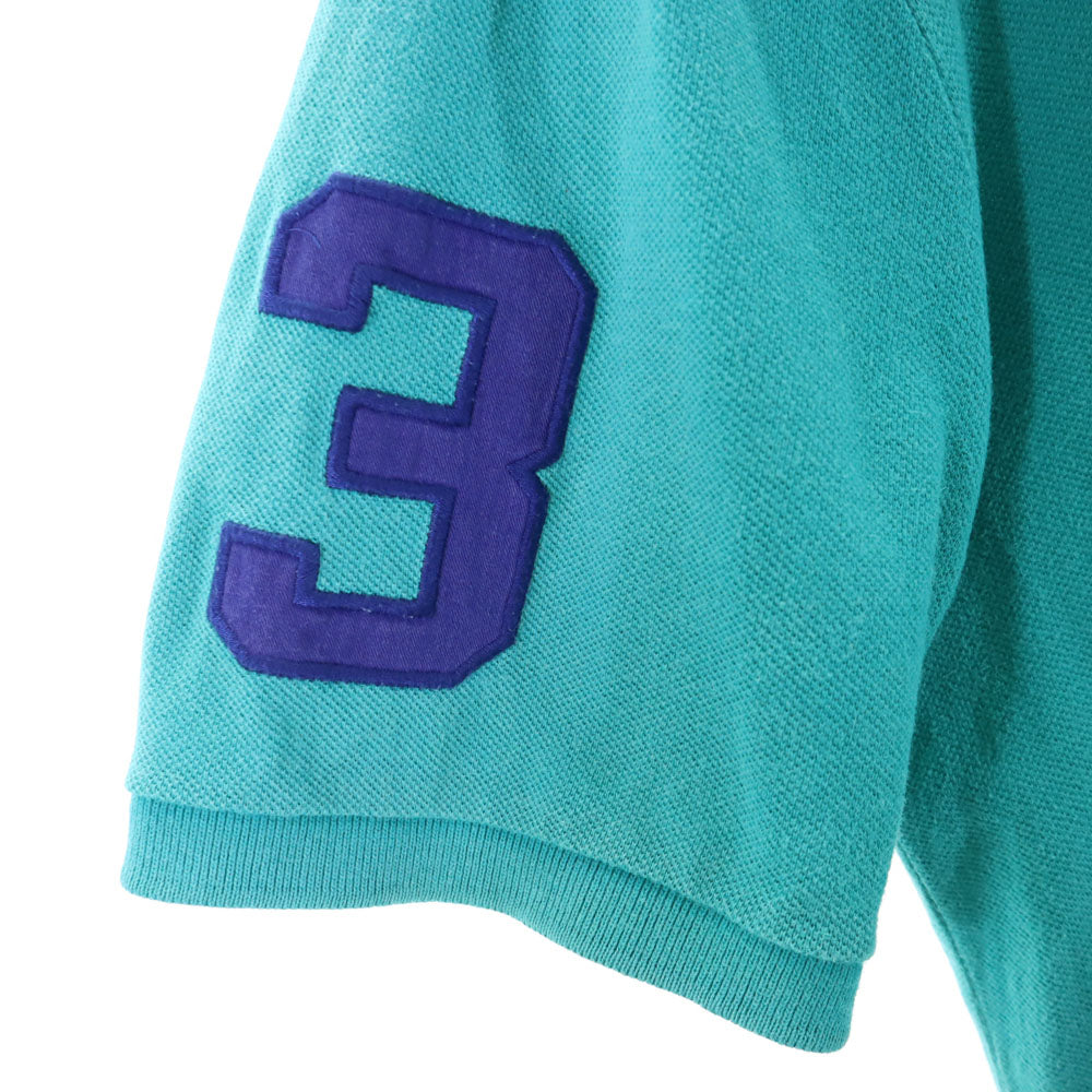 ポロバイラルフローレン ビッグポニー刺繍 半袖 ポロシャツ XL 18-20 ターコイズ系 Polo by Ralph Lauren 鹿の子 キッズ