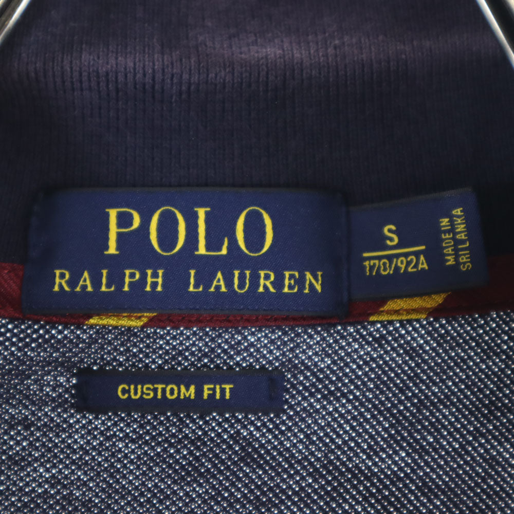 POLO RALPH LAUREN ポロラルフローレン 半袖 ポロシャツ S ネイビー 鹿の子 CUSTOM FIT メンズ